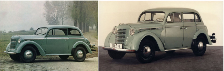 02. Opel Kadett, 1937 год и Москвич-400, 1946 год.