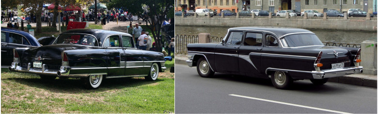05. Packard Patrician, 1956 год и Чайка, 1959 год.
