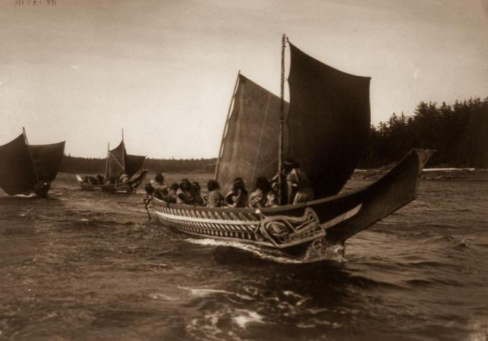 Квакиютли, проживающие в Британской Колумбии, 1914 г.