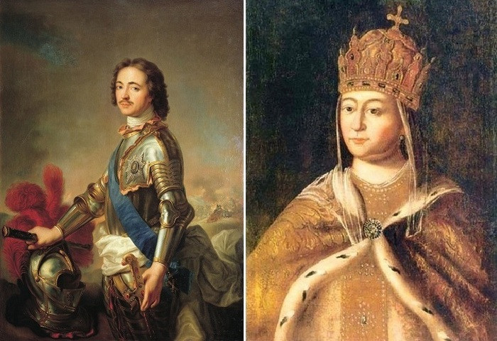 Пётр I и Евдокия Лопухина
