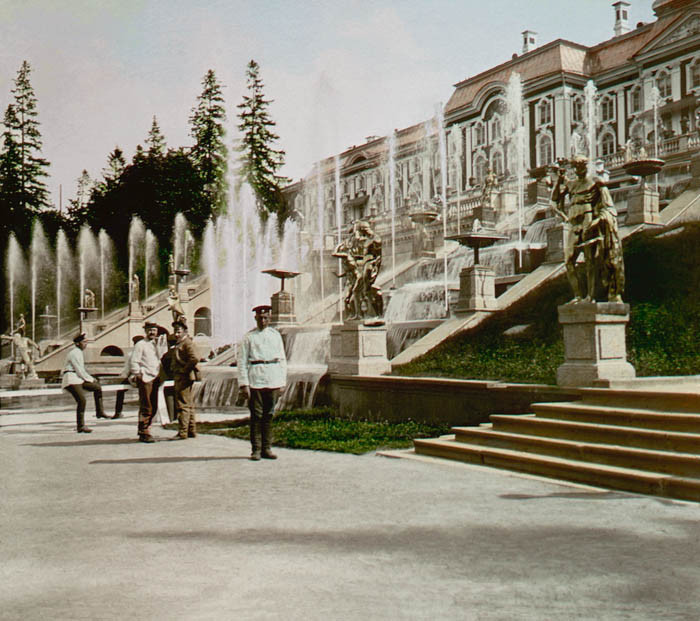 Каскады Петергофа. 1896 г.