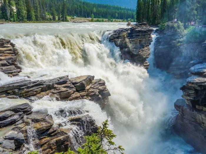 Водопад Атабаска, национальный парк "Джаспер", Альберта, Канада