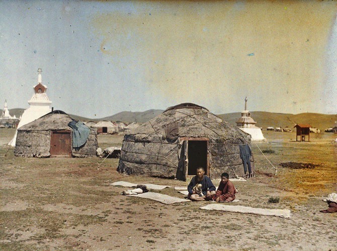 Юрты монголов.