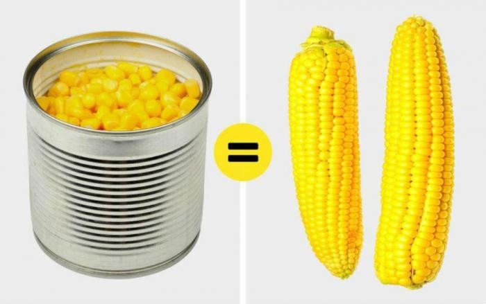 Консервированные продукты менее питательные