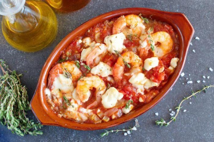 Саганаки и саганаки из креветок