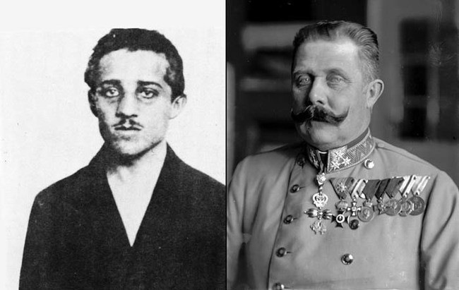 Гаврило Принцип и эрцгерцог Франц Фердинанд