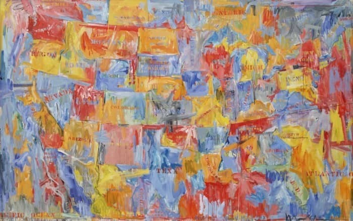 12. Карта (1961). Джаспер Джонс