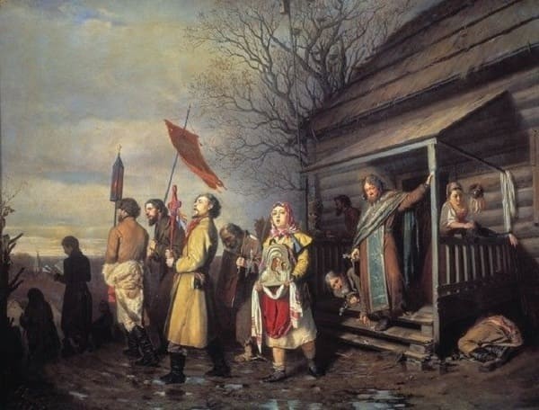 «Сельский крестный ход на Пасхе», 1861 год