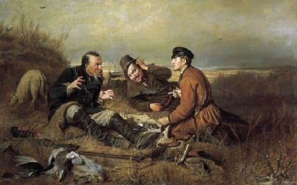 «Охотники на привале», 1871 год