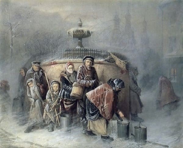 «Очередная у бассейна», 1865 год