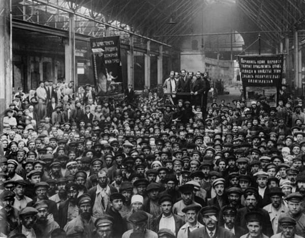 1920. Рабочие Путиловского завода.