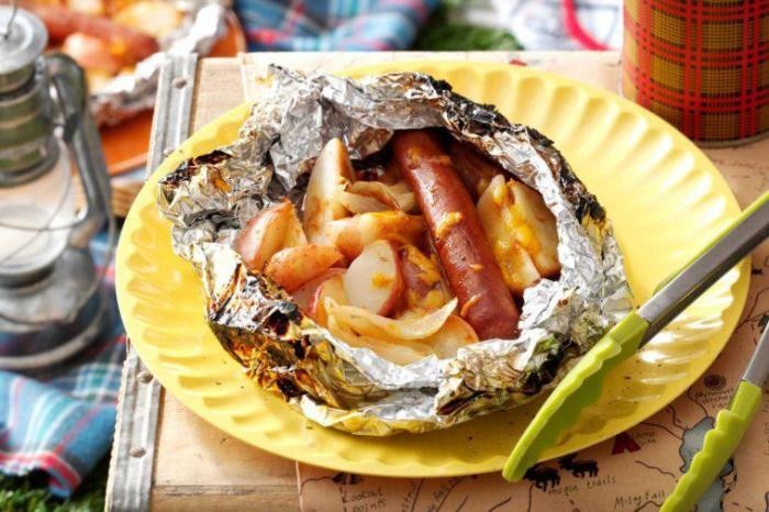 Картошка с сосисками