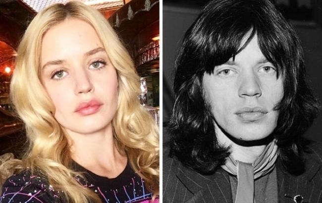 13. Джорджия Мэй Джаггер и Мик Джаггер в возрасте 25 лет