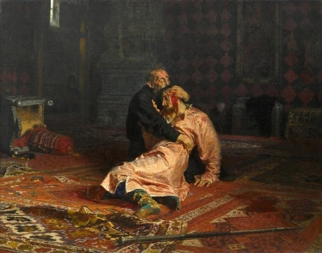 Илья Репин «Иван Грозный и сын его Иван 16 ноября 1581 год»