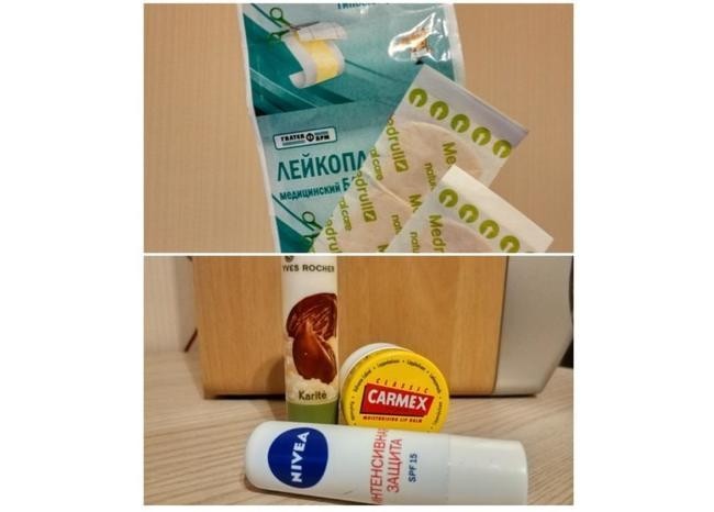 2) Бальзам для губ – пластырь с заживляющим эффектом и «повелитель молний»