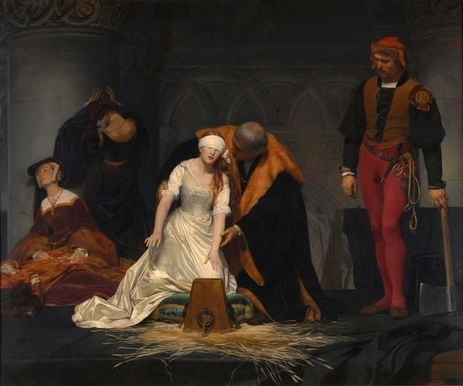 7. Казнь леди Джейн Грей (1833) Поль Деларош