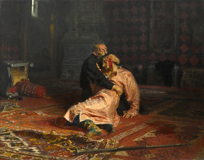 «Иван Грозный и сын его Иван 16 ноября 1581 года», Илья Репин, 1885