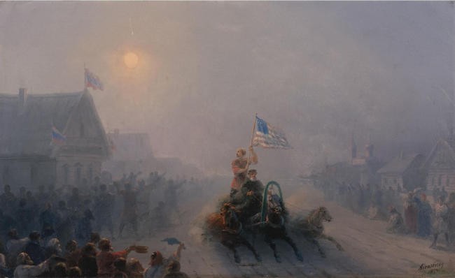 «Корабль помощи» и «Раздача продовольствия», Иван Айвазовский, 1892