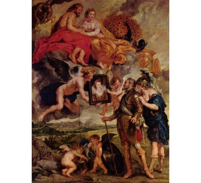 Представление портрета Марии Медичи Генриху IV