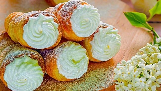 Трубочки с кремом