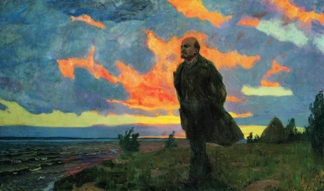 "В. И. Ленин в Разливе в 1917 году"