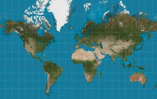 3. Сильно упрощенная карта мира