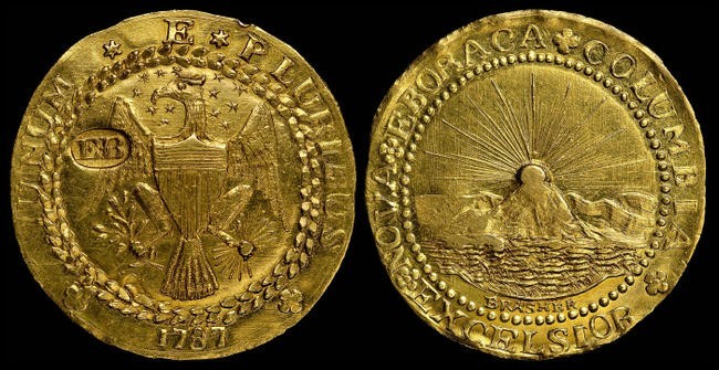 4. Золотой дублон Брашера, 1787 год