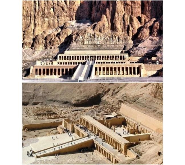 8. Заупокойный храм царицы Хатшепсут в Египте (построен 1470 лет до н. э)