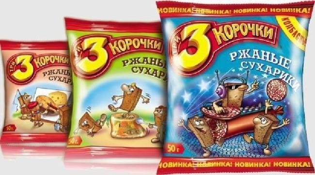 4. Сухарики «Три корочки»