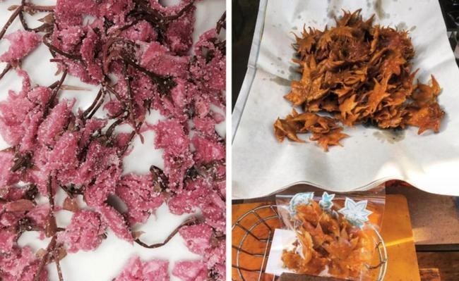 Кленовые листья, подслащенная сакура и лотос