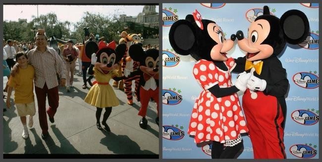 Минни и Микки Маус сильно отличались, когда открылся Disney World
