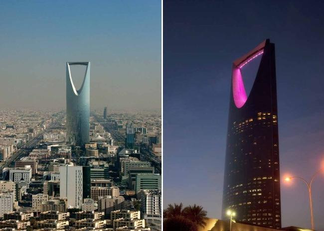 8. Небоскреб Kingdom Center в Эр-Рияде (Саудовская Аравия)