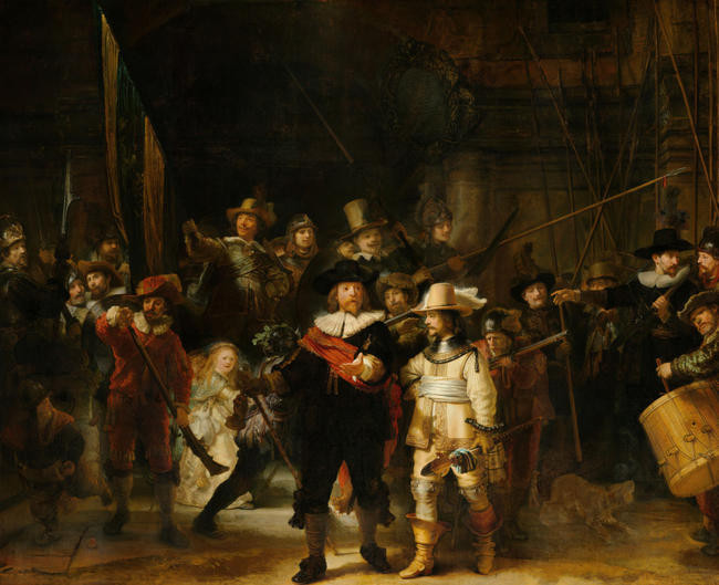 7. Рембрандт Харменс ван Рейн, «Ночной дозор» (1642)