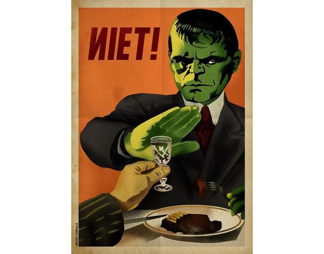 Халк: «Нет!» (оригинальный плакат В. И. Говоркова, 1954)
