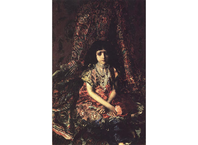 12. Михаил Врубель, «Девочка на фоне персидского ковра» (1886)