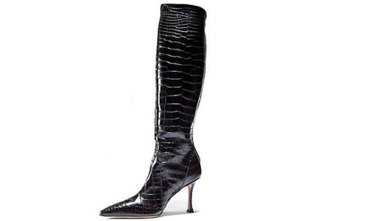Manolo Blahnik Black Alligator Boots (14000 $)