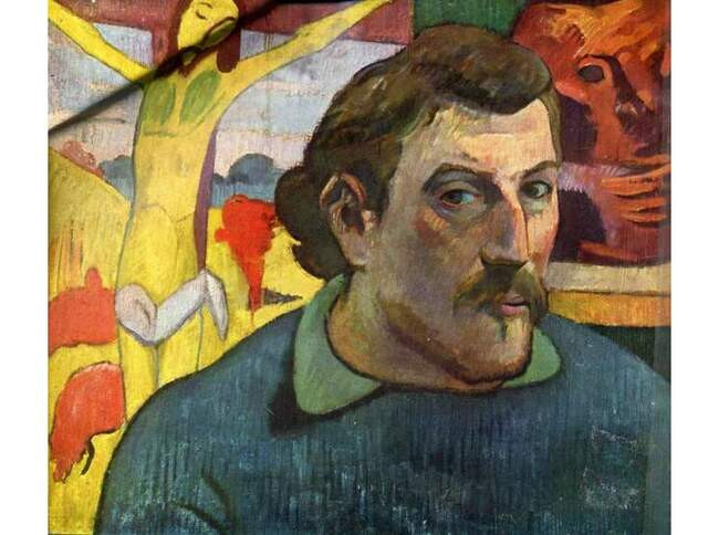 5. Поль Гоген. Автопортрет художника на фоне желтого Христа (1889-1890 гг.).