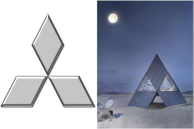 4. Логотип японского конгломерата Mitsubishi Group (мицубиши)