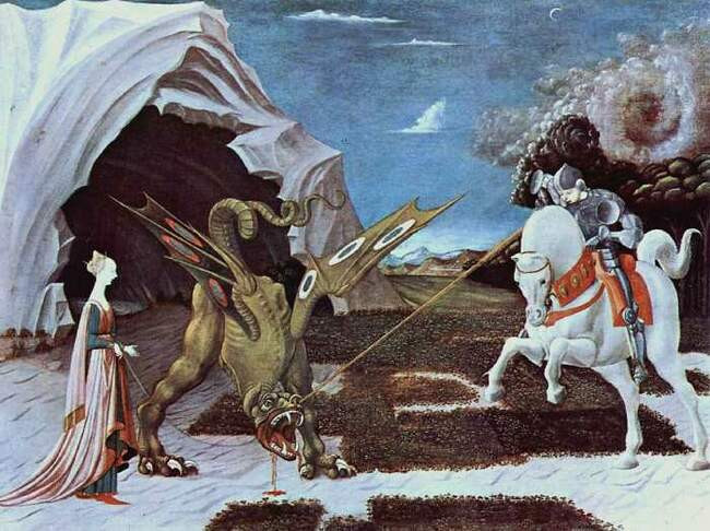 1. Святой Георгий и дракон, Паоло Уччелло, 1470