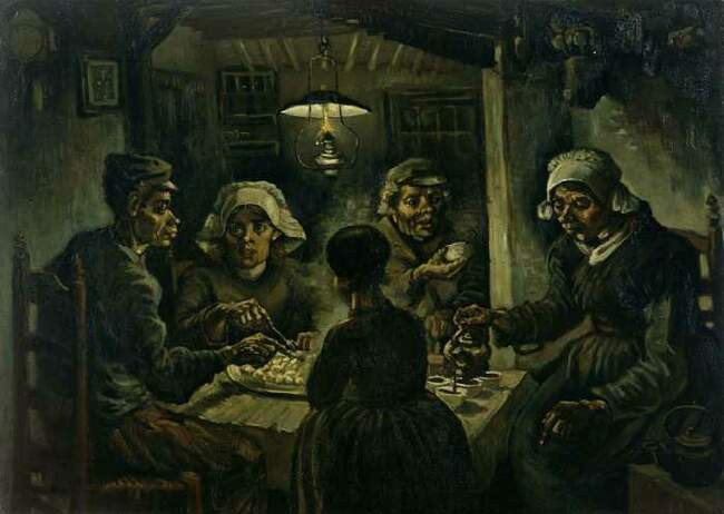 11. Едоки картофеля, Винсент Ван Гог, 1885