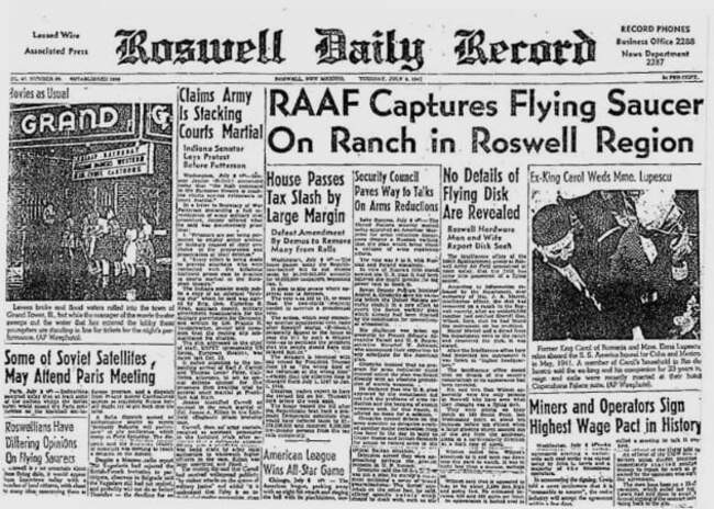 3. Розуэлльский инцидент (Roswell)