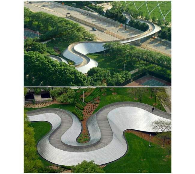 4. Мост Бритиш Петролеум (BP Bridge) в Чикаго (США)