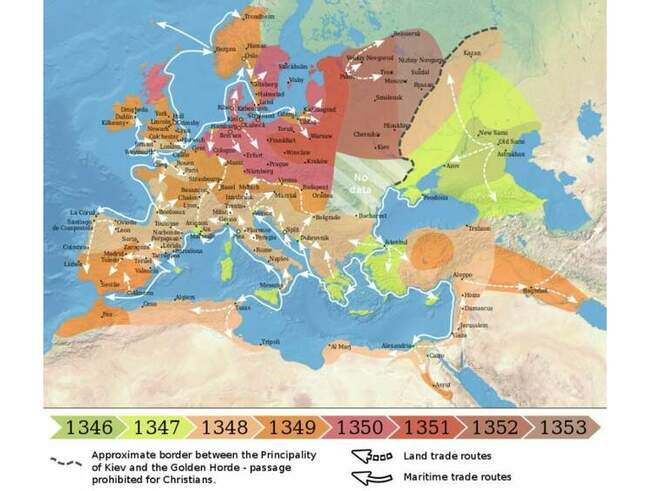 Чёрная смерть (чёрный мор), 1346–1353 год. Унесла жизни от 75 до 200 миллионов человек