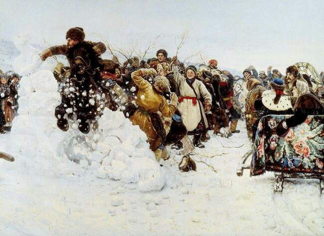 1. «Взятие снежного городка»