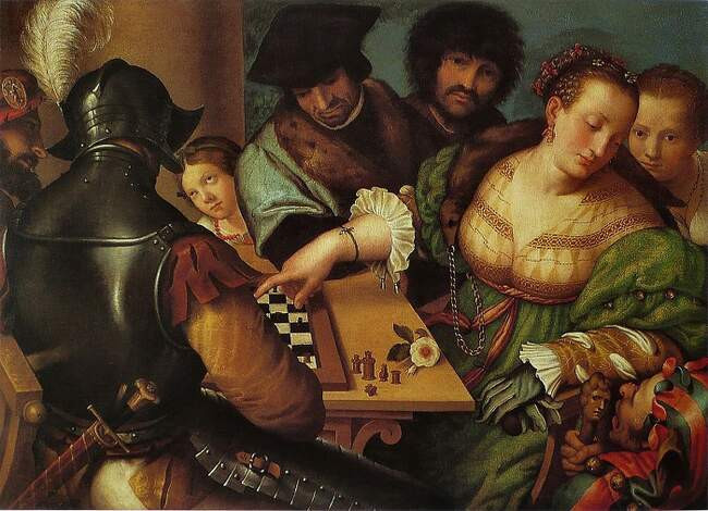 Джулио Кампи, «Игра в шахматы», 1530-1532