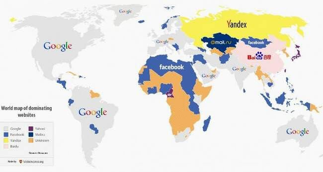 3. Карта самых популярных интернет-ресурсов