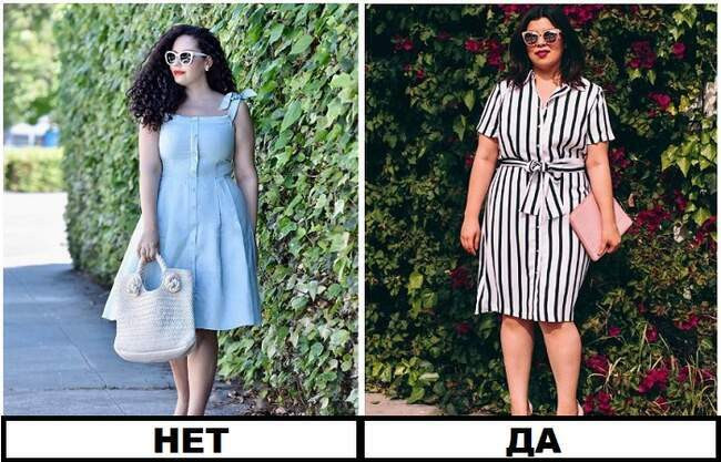 Миф 3: Девушкам plus size противопоказаны полоски и горошек