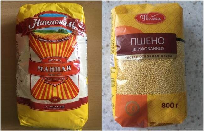 4. Пшено и манная крупа