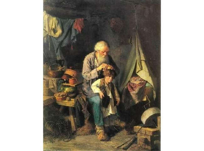 «Дедушка и внучек», 1871 год