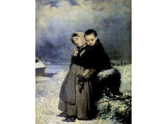 «Дети-сироты на кладбище», 1864 год
